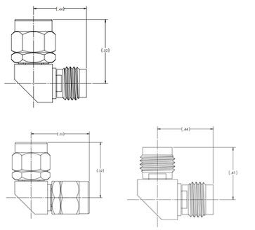 WIN-14712,WIN-14713,WIN-14714 1.85mm直角適配器Winchester Interconnect